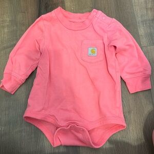 Pink Carhartt onesie